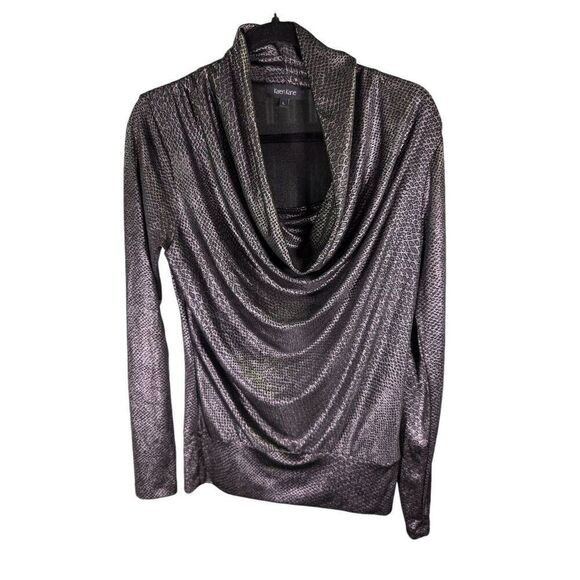 Karen Kane Metallic Cowl-Neck Top Women's Large - Picture 1 of 7